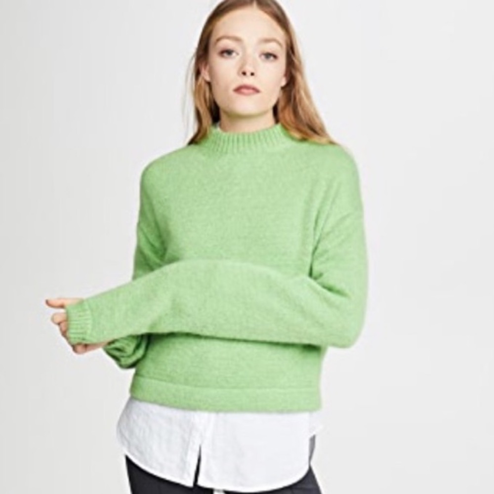 Worn once GAUGE81 Istanbul metallic alpaca blend Pullover In Apple Green
